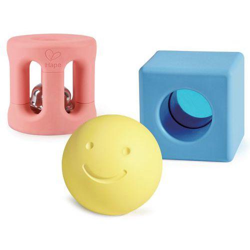 Illustration de : Lot 3 hochets géométriques - Hape