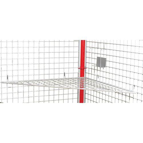 Illustration de : Tablette d'angle pour grille d'exposition Praxi