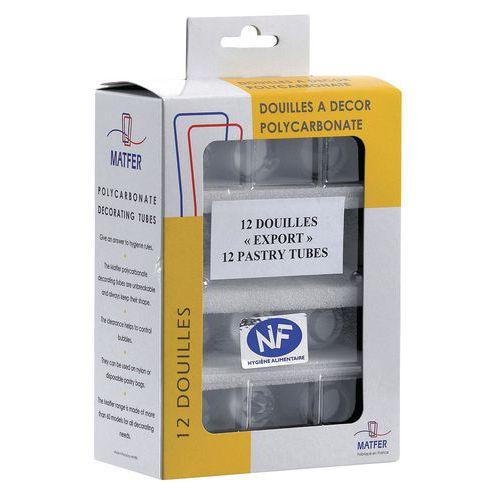 Illustration de : Boîte de 12 douilles spécial export Matfer