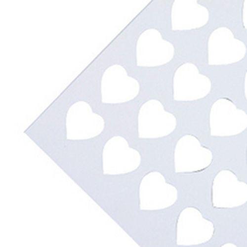 Illustration de : Grille pochoir à biscuits motifs coeurs Matfer