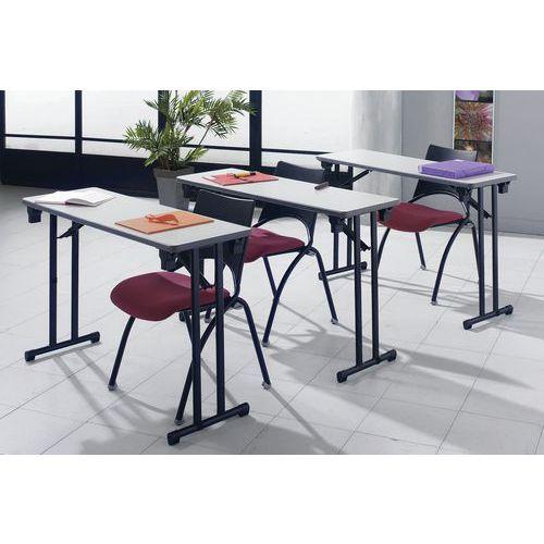 Illustration de : Table pliante Ideal piètement droit Rodet