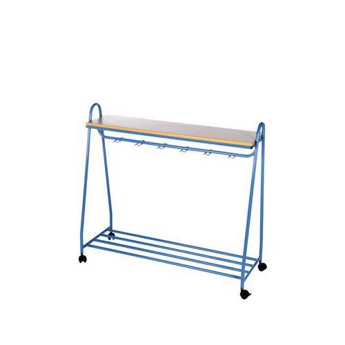 Illustration de : CHLOE-Vestiaire mobile 12 patères - Mobidecor