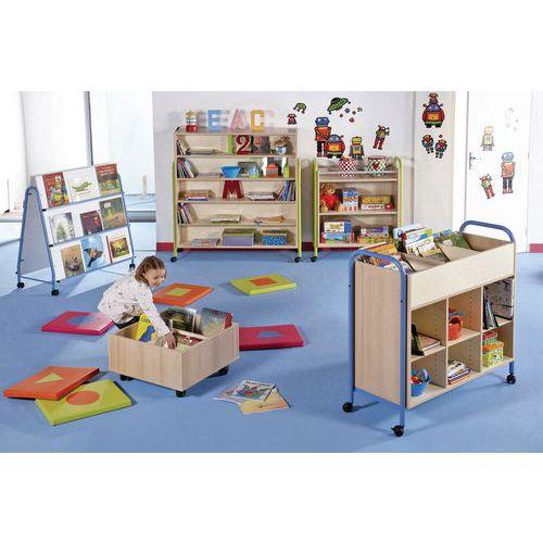 Illustration de : Bac à albums bas 3 cases Chloé