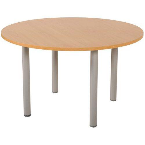 Illustration de : Table réunion Lounge ronde 4 pieds Ø 100 cm Simmob
