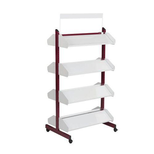 Illustration de : Présentoir sur roulettes double face Zédia