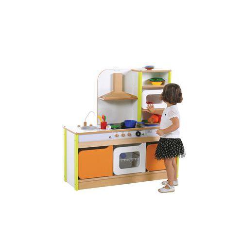 Illustration de : Combi-Cuisine Orange/Vert/Blanc