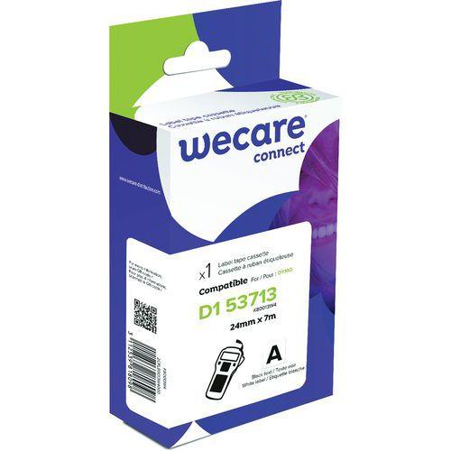 Illustration de : Cassette de ruban pour étiqueteuse Dymo D1 - Largeur 24 mm - Wecare