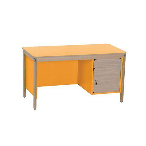 Illustration de : Chaire de professeur Lili avec un caisson et un tiroir