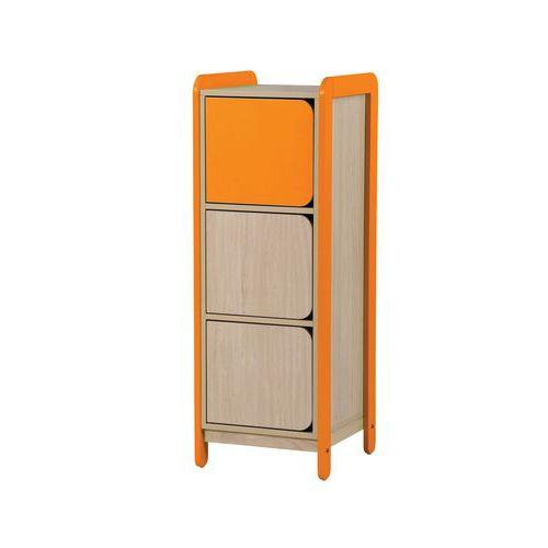 Illustration de : Meuble 1 colonne avec 3 portes Lili