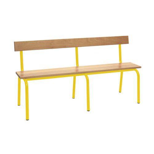 Illustration de : Banc maternelle avec dossier longueur 160 cm - Manutan Expert