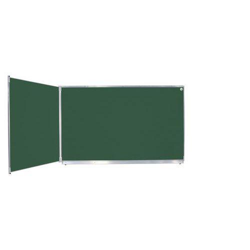 Illustration de : Tableau dyptique émaillé vert cadre alu strié naturel - Manutan Expert