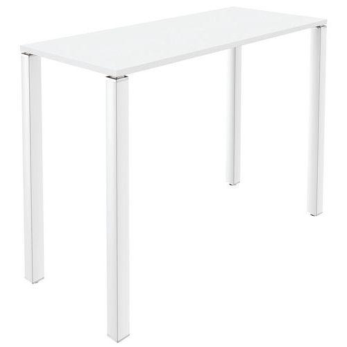 Illustration de : Table de réunion haute 120x80 Lounge 4 pieds Simmob
