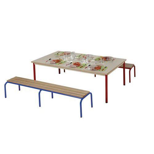 Illustration de : Banc empilable 3 lames Chloé 120 cm - Mobidecor