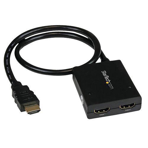 Illustration de : Splitter vidéo HDMI 4Kà2 ports-Répartiteur HDMI 1x2 alimenté USB ou adaptateur