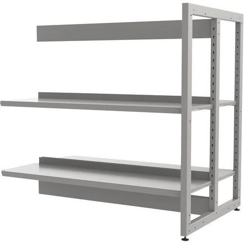 Illustration de : Rayonnage double face Ellipse structure tube - Manutan Expert