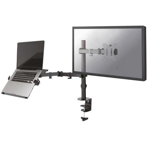 Illustration de : Support notebook et moniteur 32 max de bureau Neomounts By Newstar
