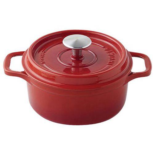 Illustration de : Cocotte en fonte ronde 22 cm -INVICTA- Rubis