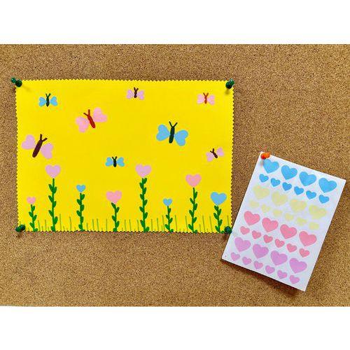 Illustration de : Eco-Pack 2400 gommettes cœur 12/20mm multicolores pastel - Cléopâtre