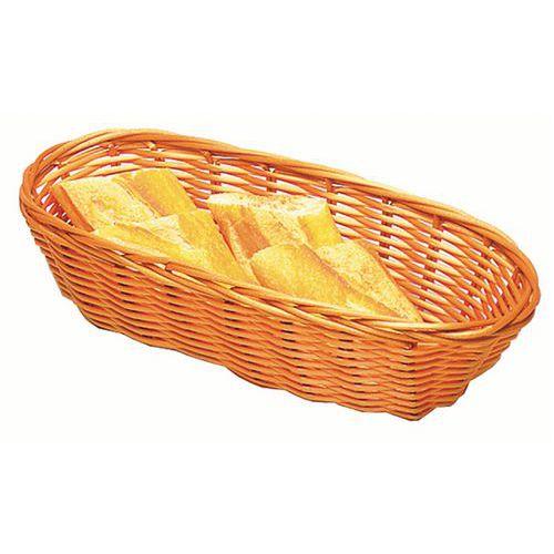 Illustration de : Corbeille à pain ovale en polypropylène osier