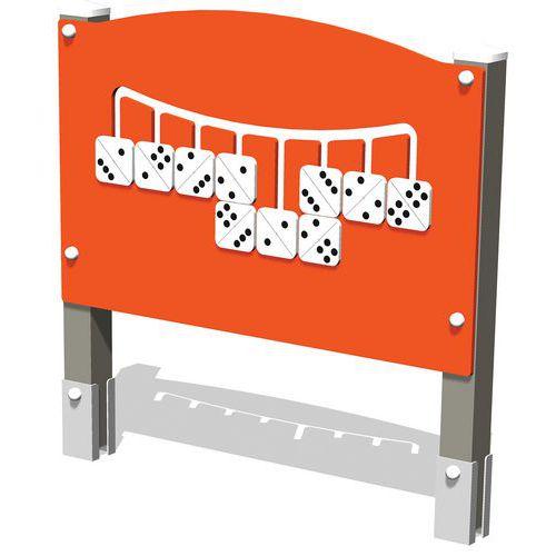 Illustration de : Panneau ludique dominos alu