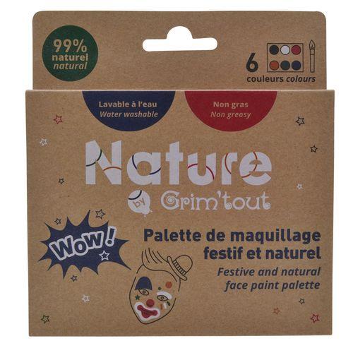 Illustration de : Palette de maquillage wow! 6 godets 36mm x 3,2g - Grimtout