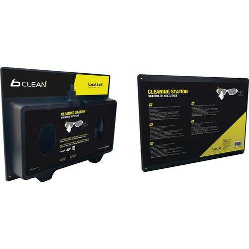 Illustration de : Distributeur mural en carton spray et lingettes - Bollé