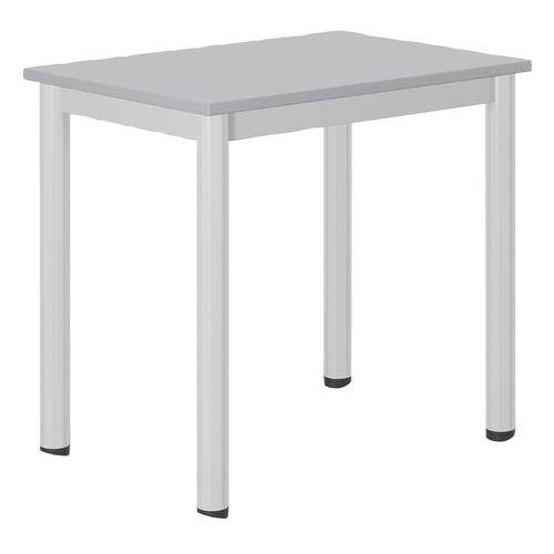 Illustration de : Table Carélie mobile 70 x 50 cm méla gris chants polypro. - Mobidecor