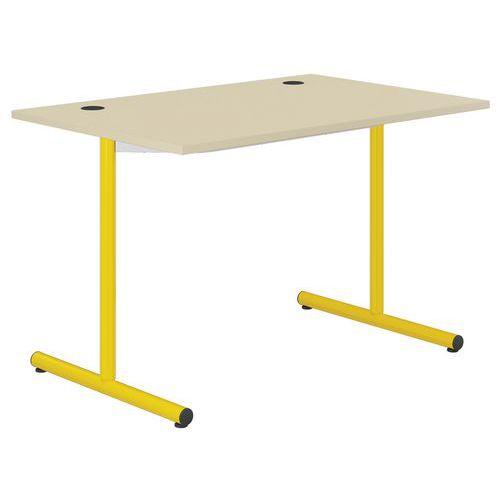 Illustration de : Table info Hubbe prof. 80 cm T6 mélaminé chants polypro. - Mobidecor