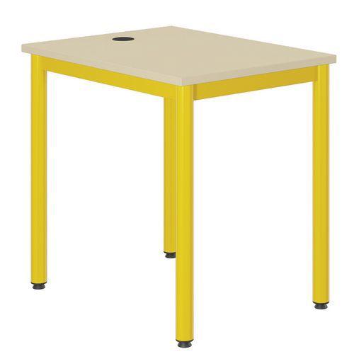 Illustration de : Table informatique 60 x 80 cm T6 stratifié chants polypro - Mobidecor