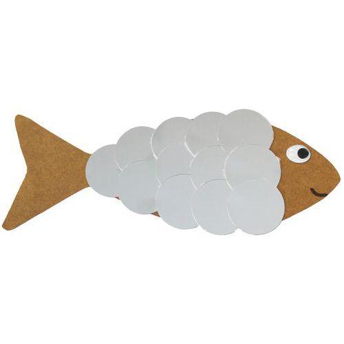 Illustration de : Lot 5 feuilles papier miroir adhésif - Loolipo