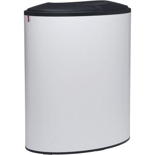 Illustration de : Poubelle tri sélectif Lune Binc 3 flux - couvercle fermé