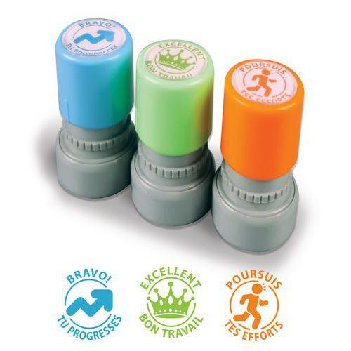 Illustration de : Tampons ''évaluation positive'' - Créa Lign