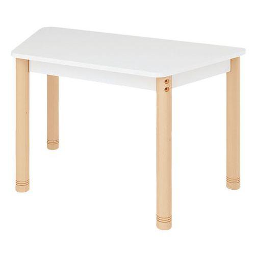Illustration de : Table Classik trapézoïdale réglable T0 à T3 - piètement bois hêtre