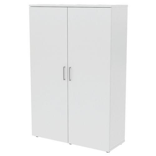 Illustration de : Armoire bois haute portes battantes largeur 120 cm