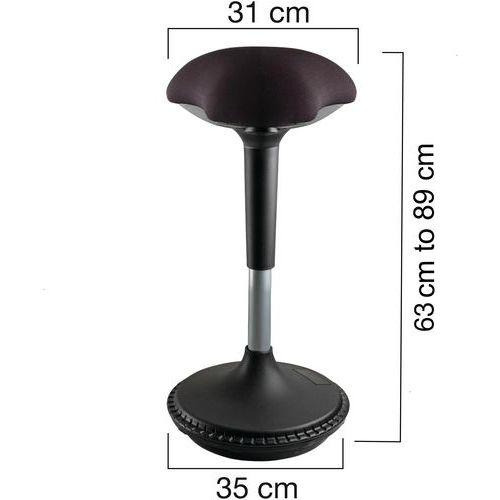 Illustration de : Siege Moove noir - Unilux