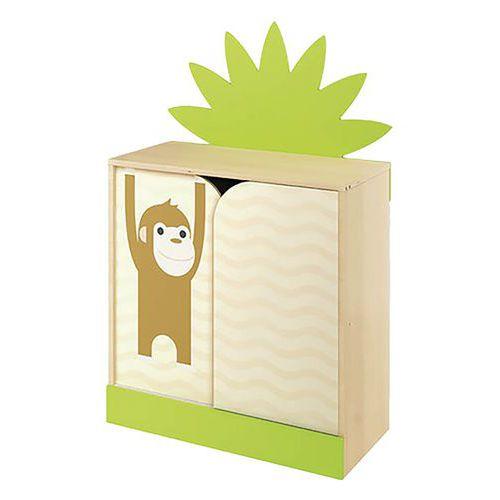 Illustration de : Meuble droit portes coulissantes - singe