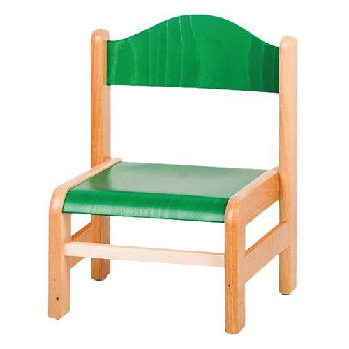 Illustration de : Chaise Mimi Piétement coloris Hêtre T0