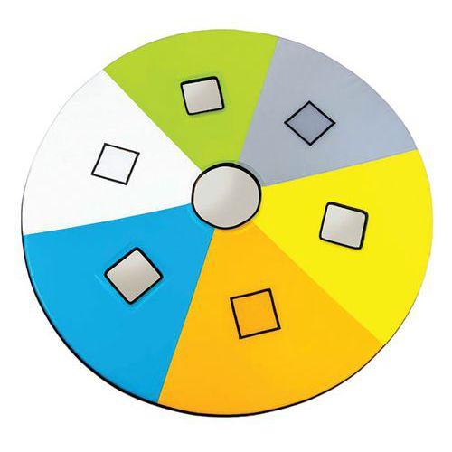 Illustration de : Matelas rond avec poches et miroirs