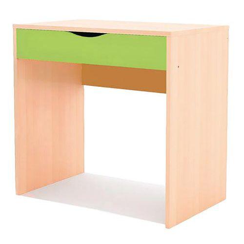 Illustration de : Bureau Ali avec tiroir bouleau/vert