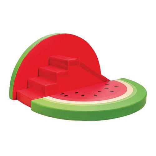 Illustration de : Escalier toboggan en mousse - pastèque