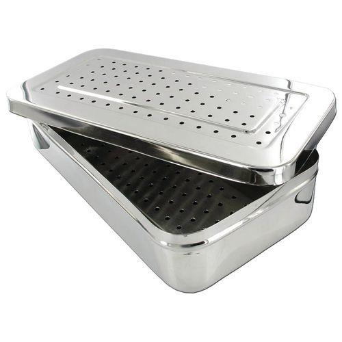 Illustration de : Boite inox Perforée Dessus/Dessous Holtex