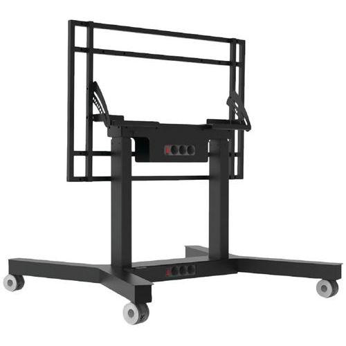 Illustration de : Chariot/table mobile électrique MIMI pour écran 32 à 95 - Dimasa