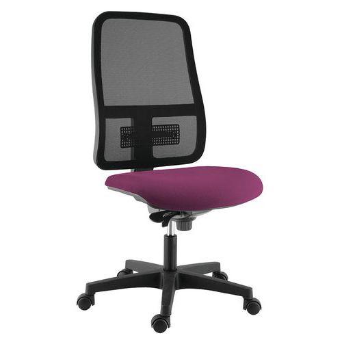 Illustration de : Chaise Buz dossier résille noire assise tissu M1 - Sokoa