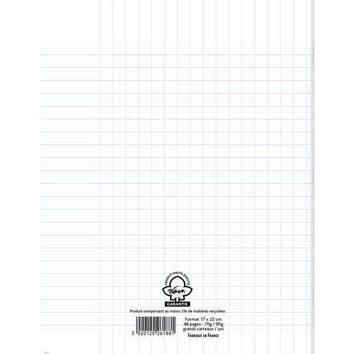 Illustration de : Cahier poésie PP 17x22 cm 48 pages seyes + uni 70g/90g - Pichon