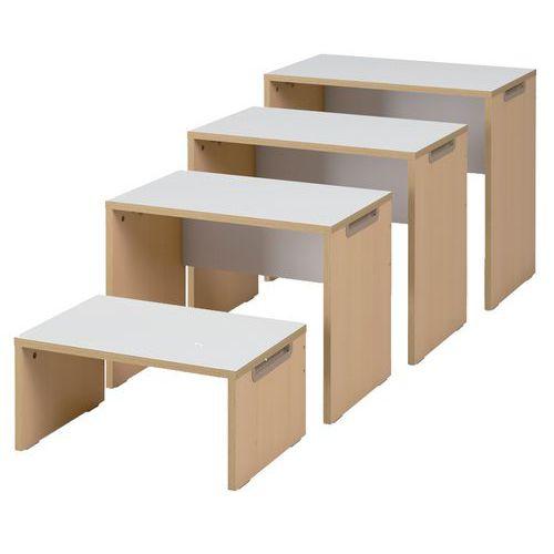 Illustration de : Table gigogne flexible LudiKid - Manutan Expert