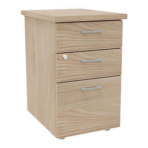 Illustration de : Caisson hauteur de bureau IDEA bois profondeur 80 cm