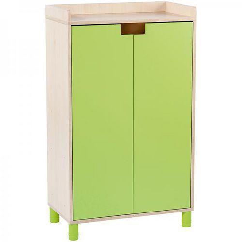 Illustration de : Meuble à portes vert bouleau clorofile - Nathan