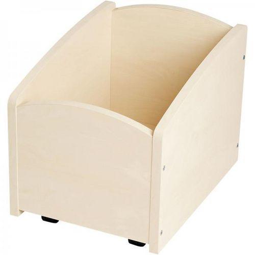 Illustration de : Lot 3 bacs à livres 1 case à roulettes bouleau - Nathan