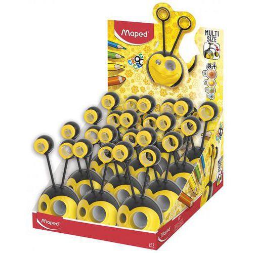 Illustration de : Taille-crayon universel 2 trous 2 adaptateurs croc croc - Maped