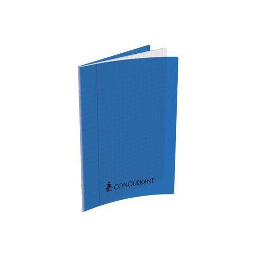 Illustration de : Cahier 192p agrafées 17x22 grands carreaux seyes - Conquerant